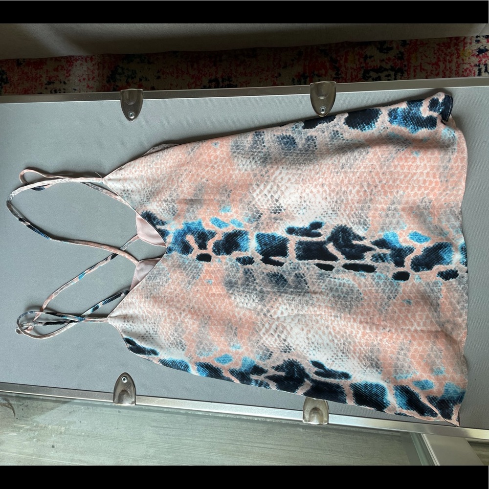 Buddy love snake skin print blouse tank